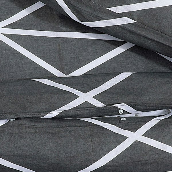 Berkfield Duvet Cover Set Grey 200x200 cm Cotton
