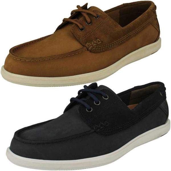 Clarks Mens Clarks Relaxed Style Lace Up Deck Shoes Bratton Boat