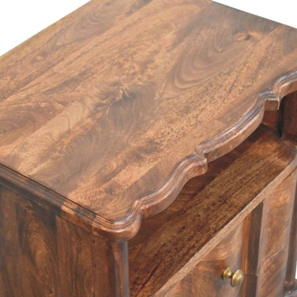 Artisan Furniture Solid Wood 2-Drawer Bedside with Open Shelf