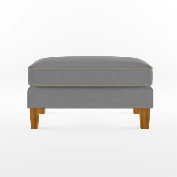 Dorel Home Novogratz Bowen Ottoman in Grey Fabric