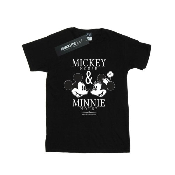 Disney Girls Crush Mondays Mickey & Minnie Mouse Cotton T-Shirt - Black