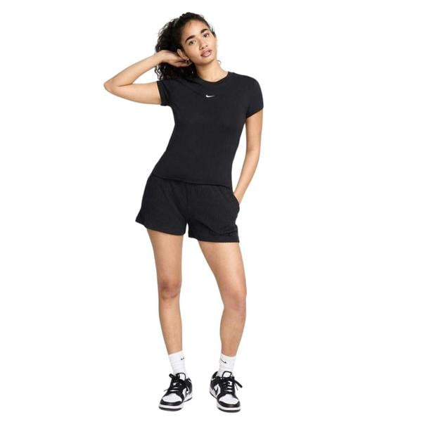 Nike Womens/Ladies Chill Knitted T-Shirt - Black/White - 