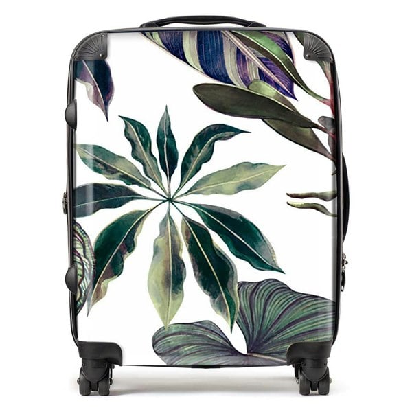 Warren Reed Watercolor Tropical Leaf Suitcase