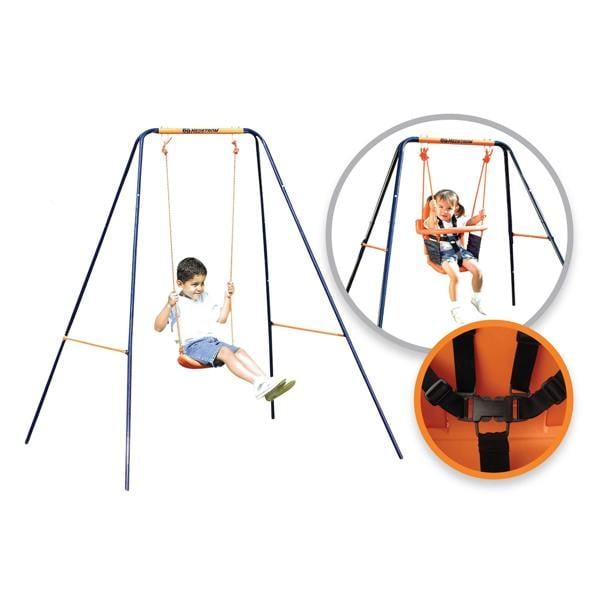 Hedstrom Deluxe 2-in-1 Toddler Playground Swing with 5-Point Harness