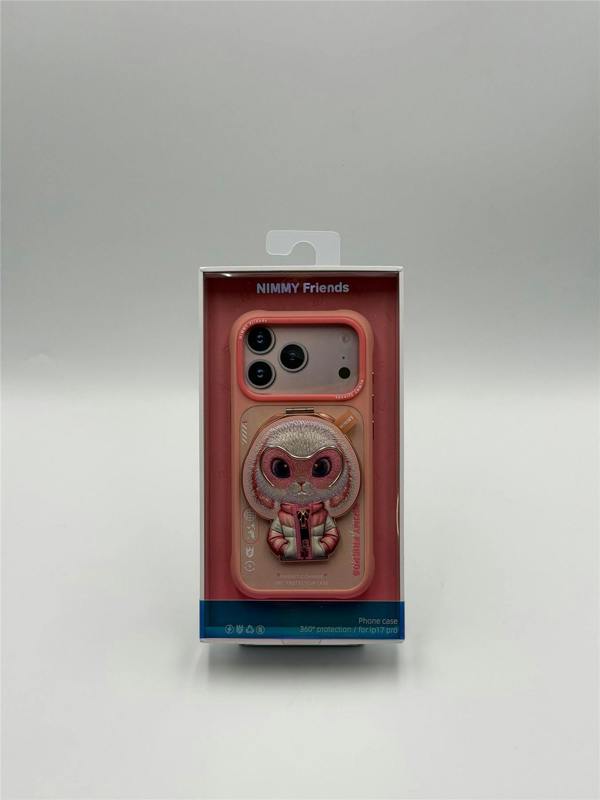 Nimmy Friends Nimmy Cool & Cute 2.0 Rabbit Case with MagSafe Stand for iPhone 17 Pro 6.3" Pink - N-YJKM-CXZJZH-IP17-PRO-08