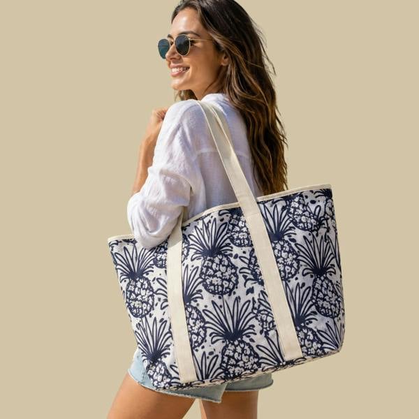Lorenz XL Pineapple Beach Tote Bag