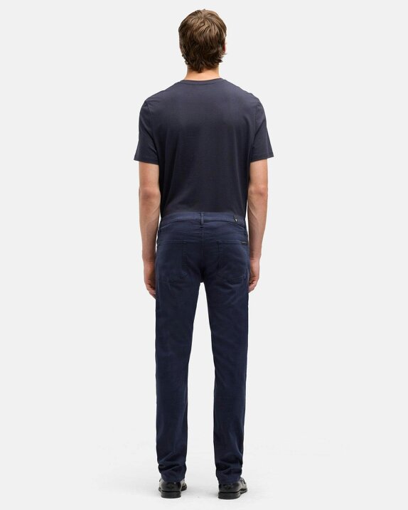 7 For All Mankind SLIMMY Mens Slim Fit Luxe Performance Plus Stretch Sateen Jeans - Navy