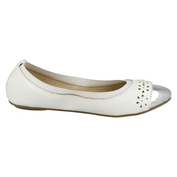 Spot On Girls Spot On Metallic Toecap Ballerina Shoes H2410