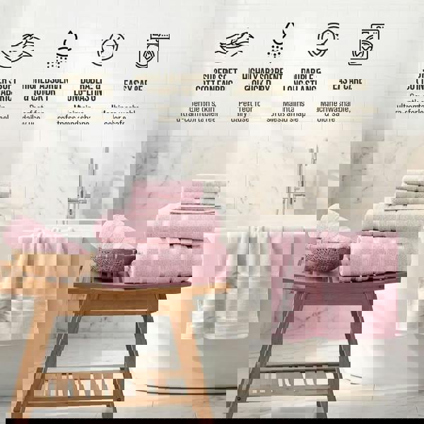 Smart Living Boston 8 PCS Towel Bale Set - Pink