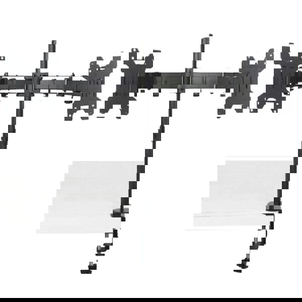 Gr8 Home Double Twin Arm Desk Mount TV LCD Monitor Computer Screen Bracket Dual 13"-27"