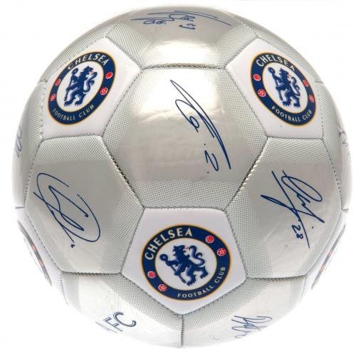 Chelsea FC Printed Players Signatures Signed Football - Silver