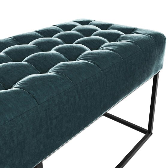 Wyld Haus Cavan Deep Blue Upholstered Diamond Bench