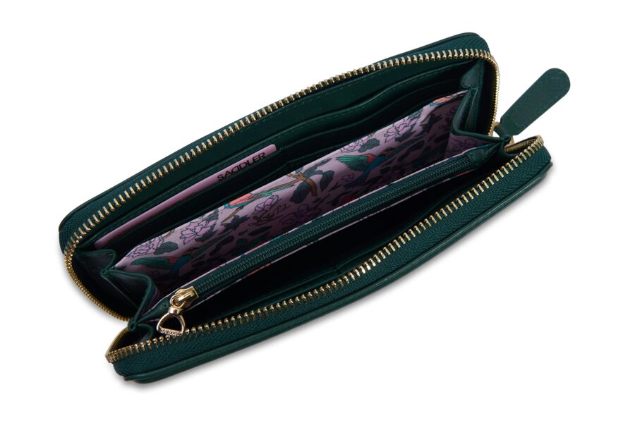 SADDLER "Beatrice" RFID Long Zipper Real Leather Purse (Gift Boxed)