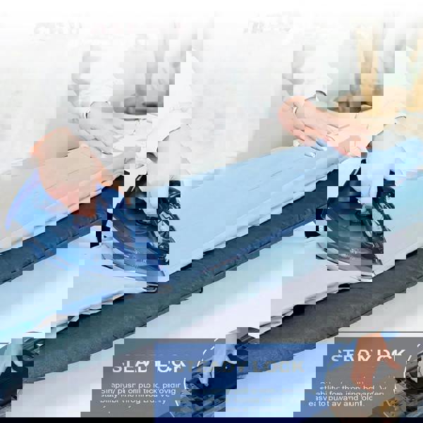 Gr8 Home Grey Foldable Table Top Ironing Board Compact Space Saving with Cover Iron Rest