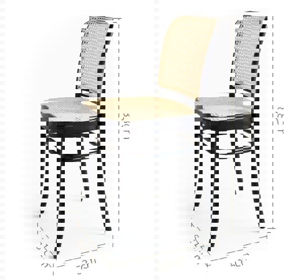 Vanesa Rattan Dining Chair, Oak-Weilai Concept-Weilai Concept