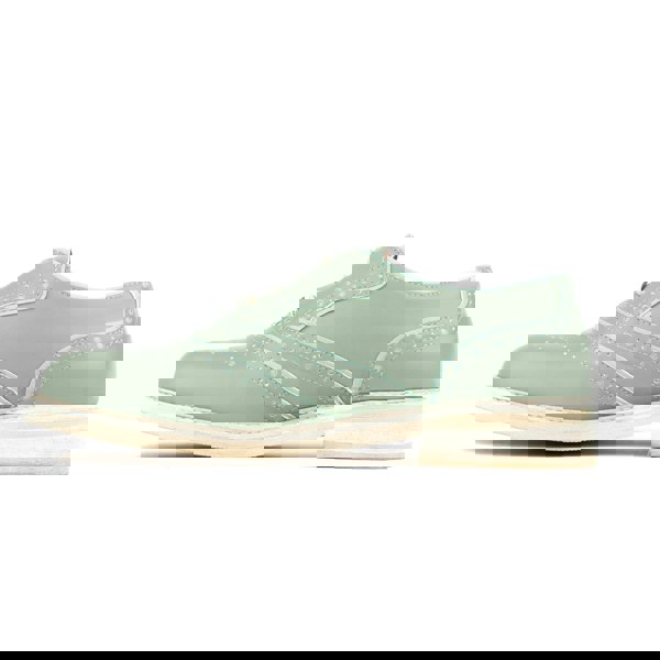 Embassy London Brick Lane - Green - Women's contrast leather lace-up brogue