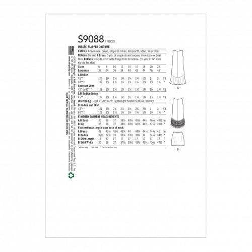 Simplicity Sewing Pattern 9088, Dresses, Costumes, Vintage Style for Women, H5 (6-8-10-12-14) - Intermediate
