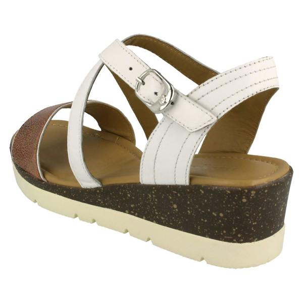 Padders Ladies Padders Wedge Heeled Sandals Primrose