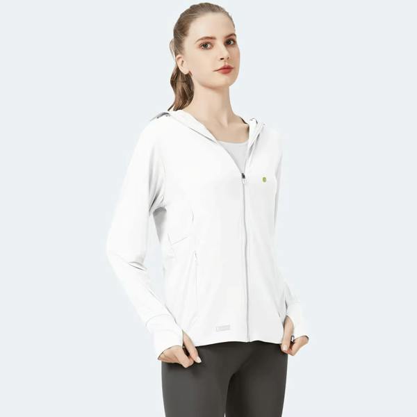 Anniou Raw Yarn Hooded Sun Protection Jacket