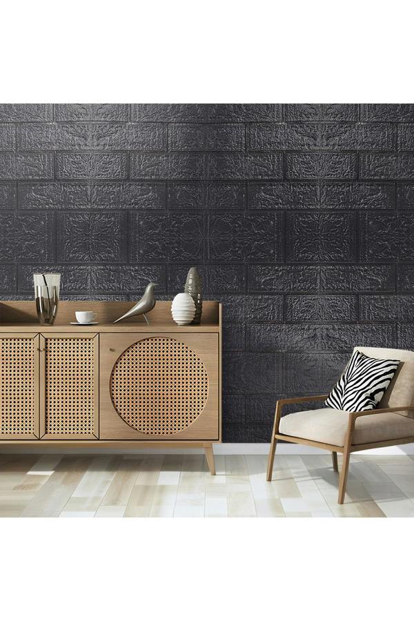 Living and Home 15PCS Self-Adhesive 3D Wall Panels Wallpaper with Brick Effect