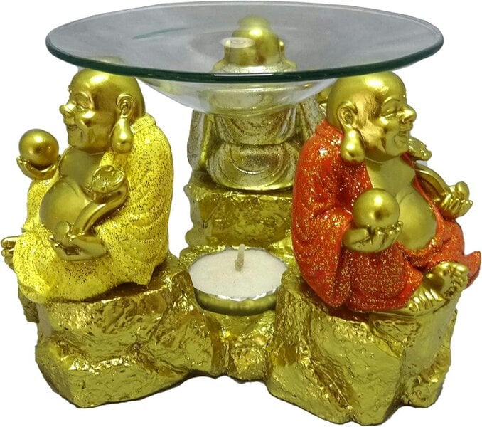 Puckator Lucky Glitter Laughing Buddha Oil & Wax Burner