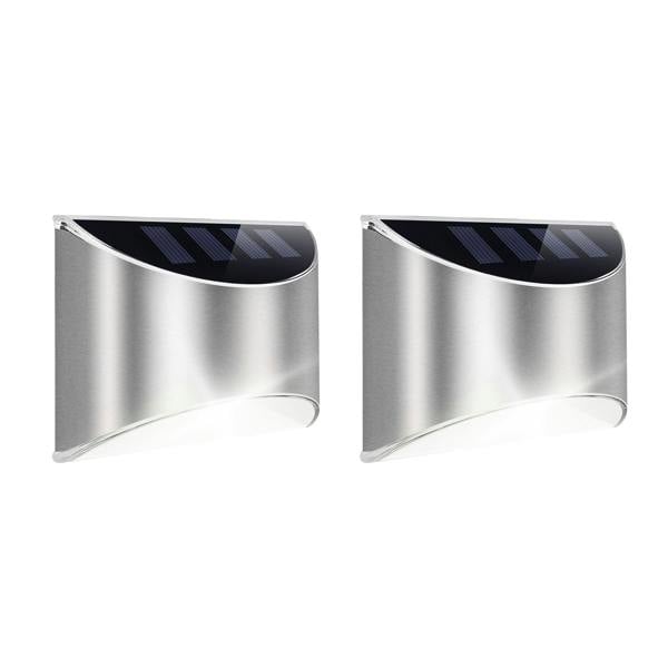 Gardenwize Pack of 2 Solar Fence Lights – Lucent LED Wall Lights