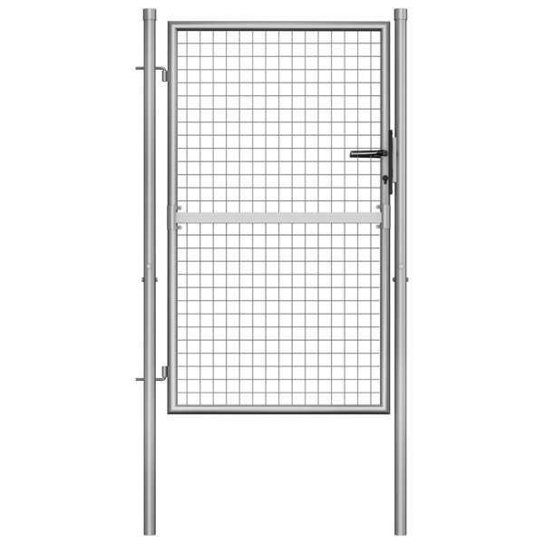Berkfield Garden Gate Galvanised Steel 105x175 cm Silver