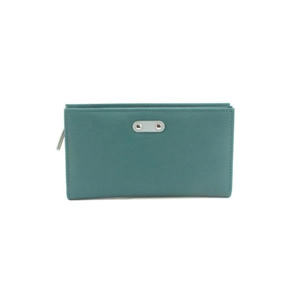 Eastern Counties Leather Womens/Ladies Rosemary Contrast Leather Purse - Aqua Green/Grey
