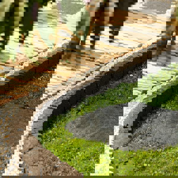 Roman stone garden border brown