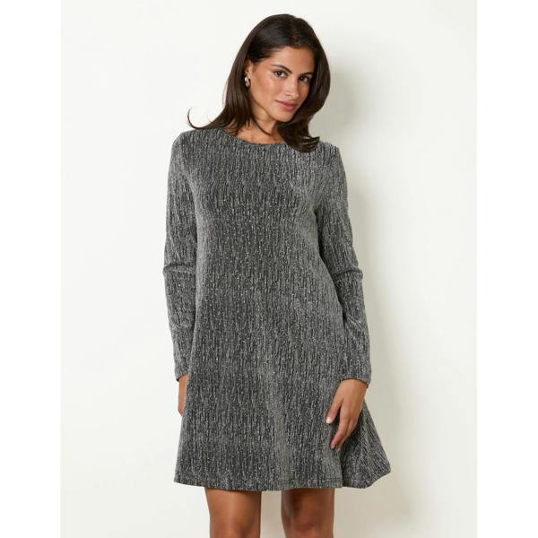 Blue Vanilla Metallic Diamante Swing Dress