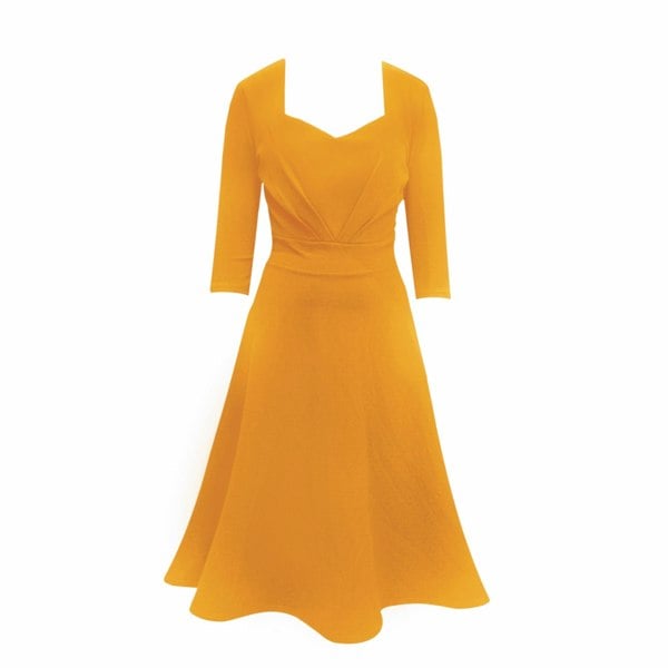 Frock Tales Amy Midi Dress - Golden Yellow