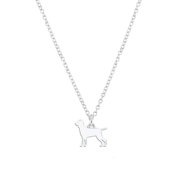 Mylee London Bracco Italiano Silhouette Silver Necklace - Personalised