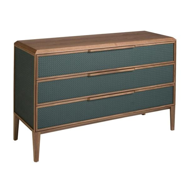 Angel Cerdá Dark green and walnut pvc chest of drawers 7150