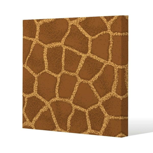 Benjamin Tate Design Giraffe Print Slim Style Canvas Print  50x50cm , 15mm Slim Real wood.