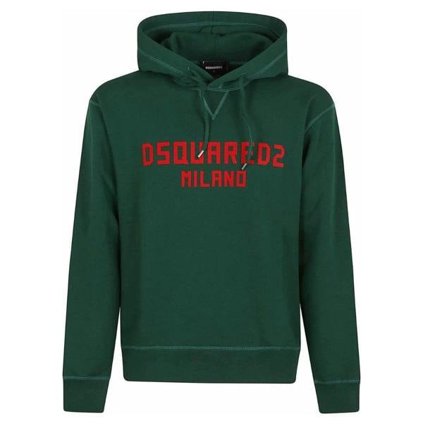 Dsquared2 Cool Fit Hoodie Green Red Print S