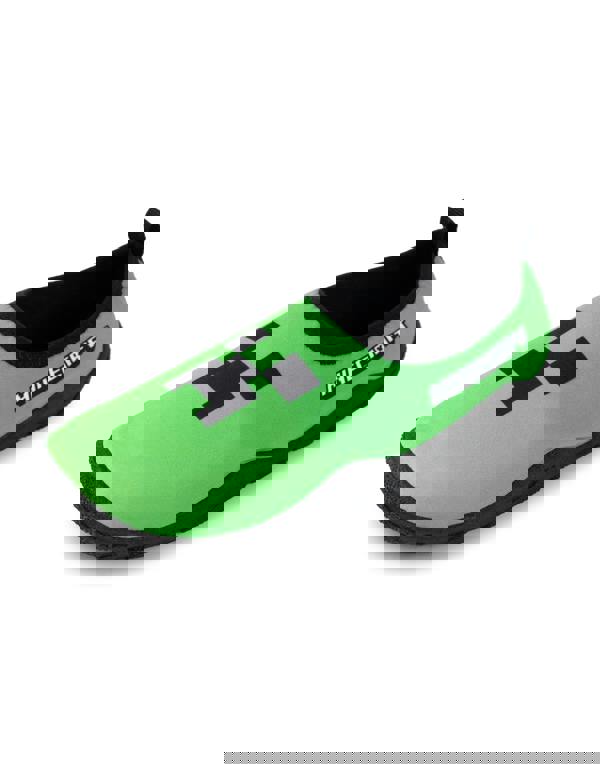 Minecraft Boys Green Creeper Aqua Shoes