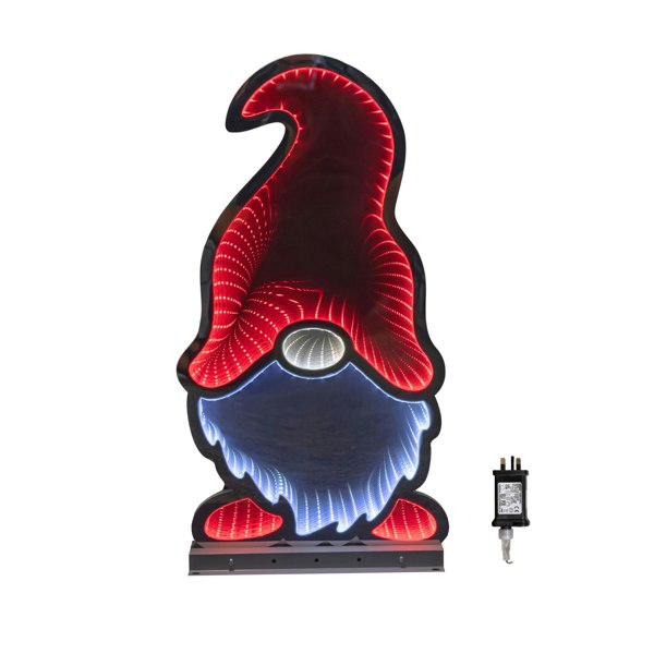 Samuel Alexander 60cm Light up Christmas Gonk in Red Hat Infinity Decoration with LEDs