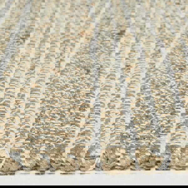 HOMESCAPES Arlyn Natural Striped Handwoven Jute Rug