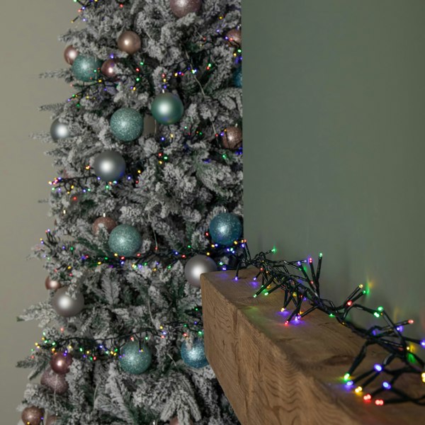 Samuel Alexander 18.5m 1440 LED Christmas Cluster Multi-Action String Lights with Timer in Multi-Coloured