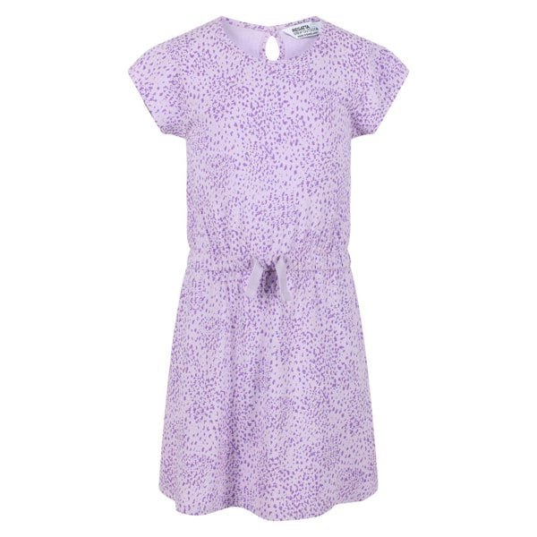 Regatta Childrens/Kids Catrinel Animal Print Casual Dress - Pastel Lilac