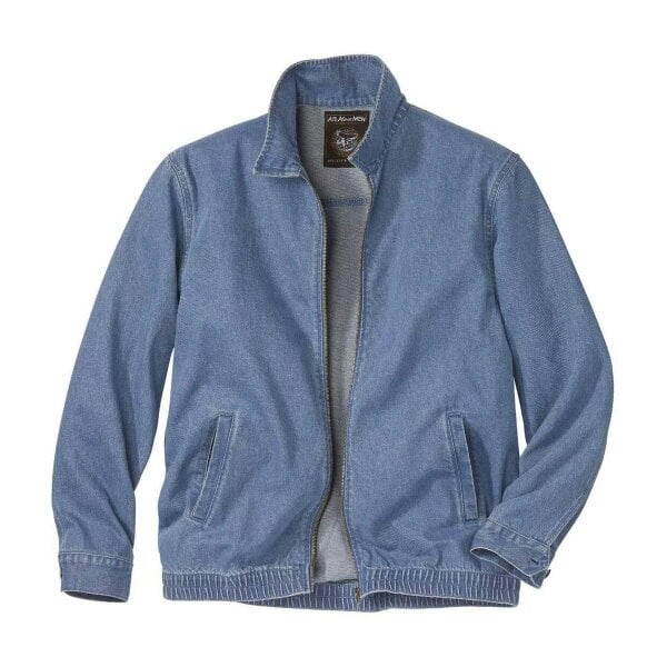 Atlas For Men Mens Zip Lightweight Denim Jacket - Blue