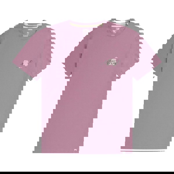 Animal Womens/Ladies Leena Organic Cotton Boxy T-Shirt - Grape