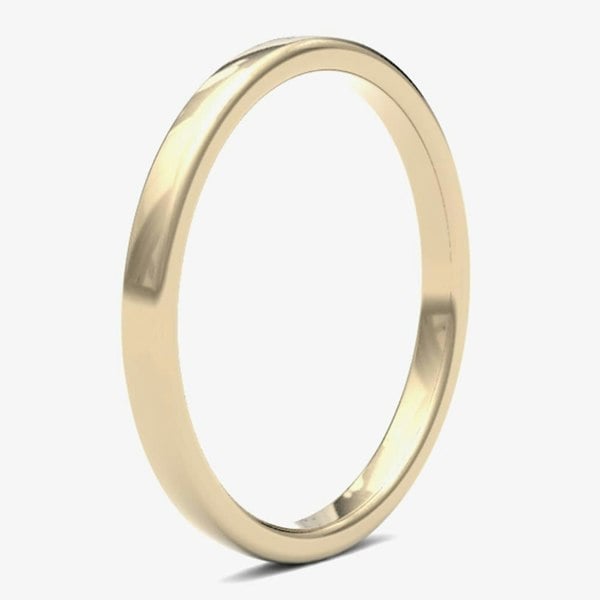 T. H. Baker 18ct Yellow Gold 2.0mm Soft Court Wedding Ring 2LMS-18Y