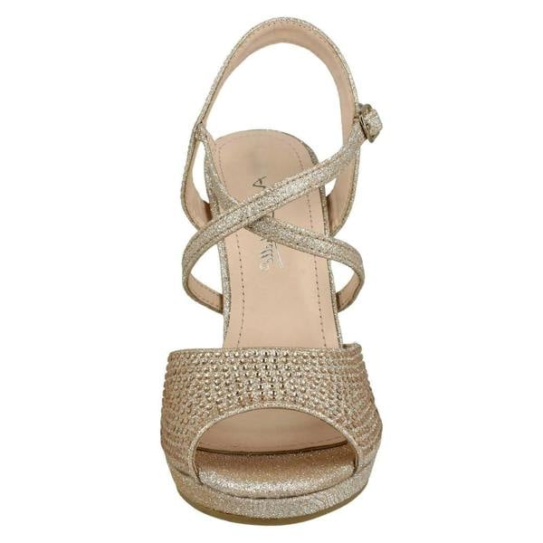 Anne Michelle Ladies Anne Michelle Diamante Buckle Strap Sandals