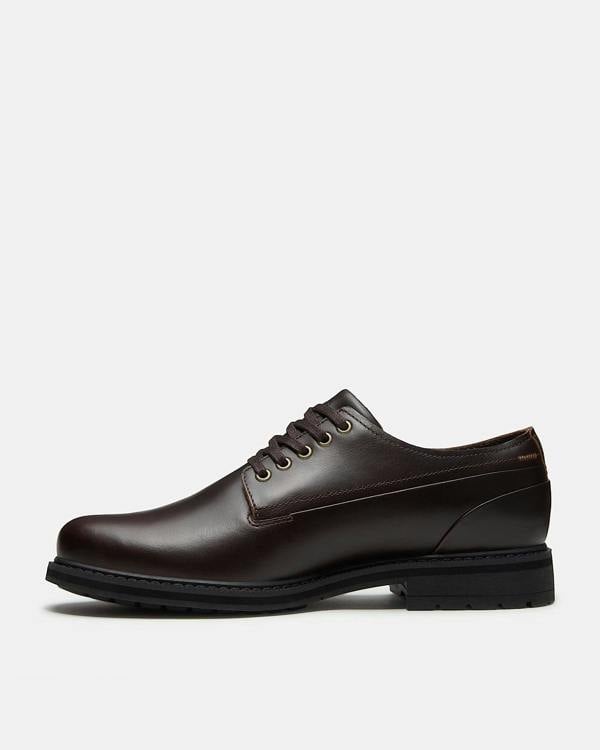 Timberland Stormbucks Mens Full Grain Leather Lace Up Waterproof Shoe - Dark Brown | CHO | Designer Mens Waterproof Shoes