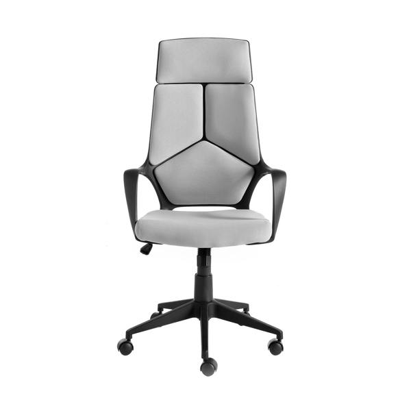 Angel Cerdá Office swivel chair light grey fabric and black pvc 4076