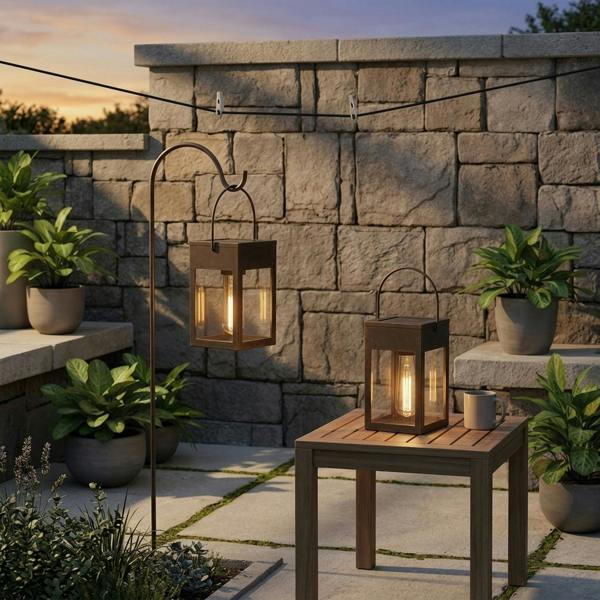 Garden Greatness Duo Solar Hanging Garden Lanterns