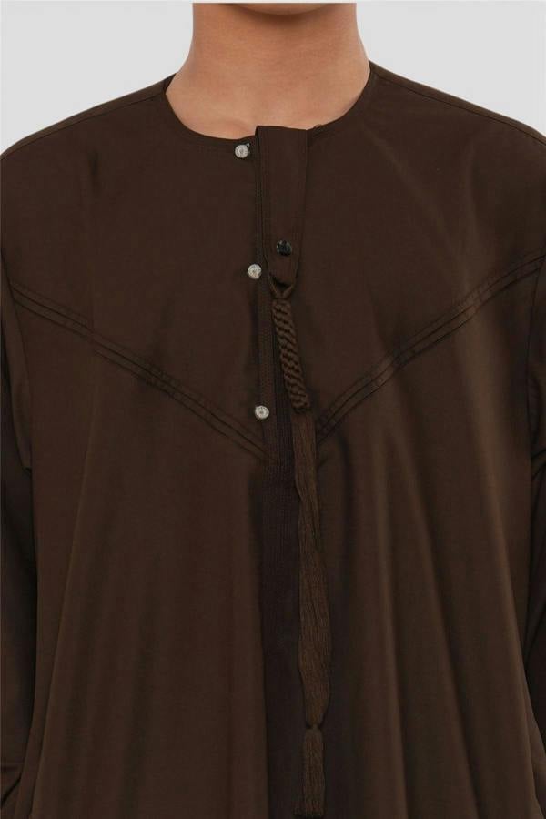 Infinity Leather Kids Boys Eid Moroccan Jubba Robe Djellaba Ramadan Eid Thobe - K-HM11