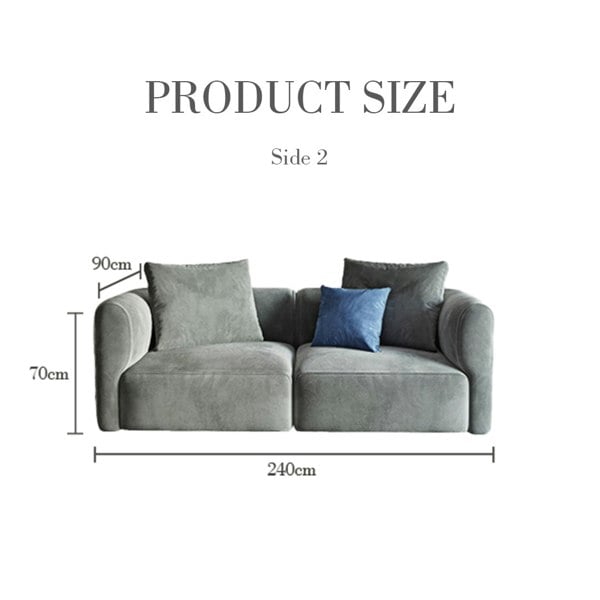 Isolde Three Seater Corner, Four Seater Corner Sofa, Grey Velvet-Rit Concept-Rit Concept