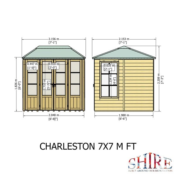 Shire Charleston Summerhouse Hipped Roof - Best Shed